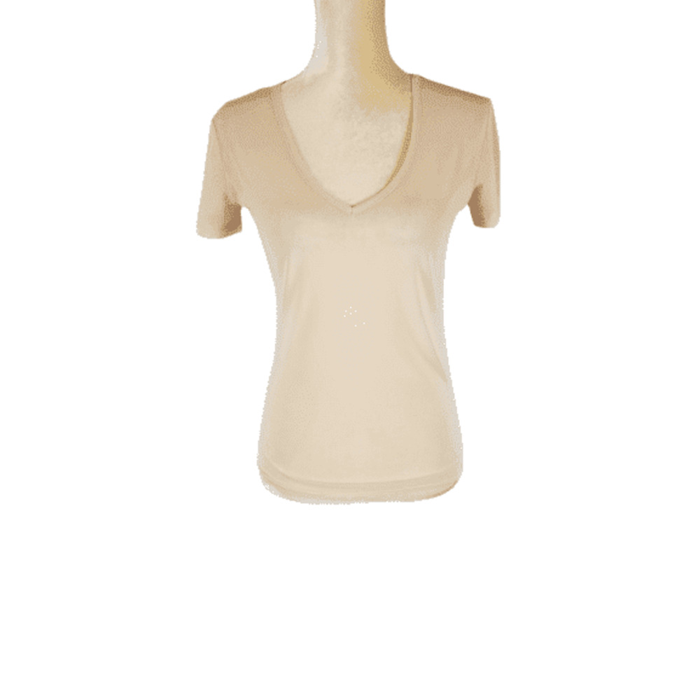 Allchic women's oatmeal shirt size L